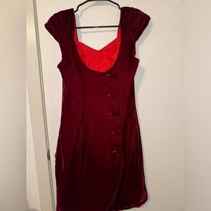 Vintage 80s unbranded velvet dress